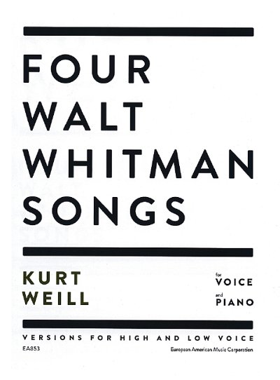 K. Weill: Four Walt Whitman Songs, GesHMKla (KA)
