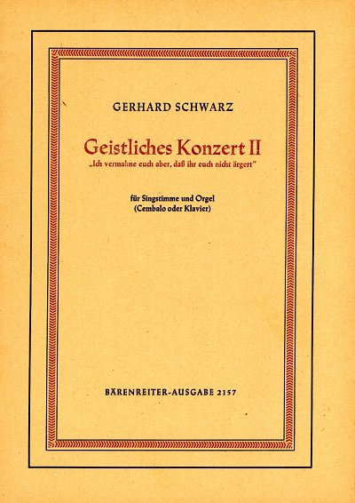 G. Schwarz: Ich vermahne euch aber (1947), GsGchOrch (Part.)