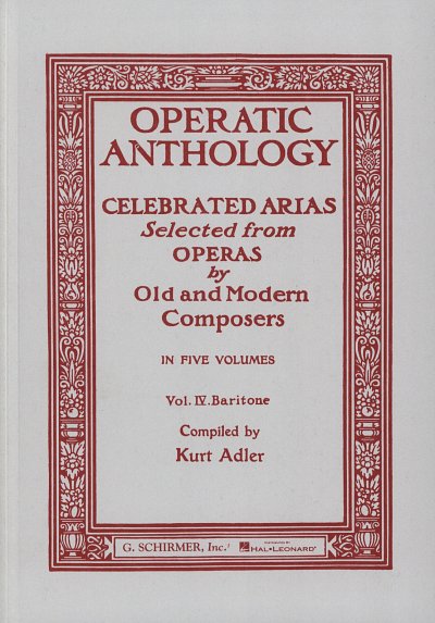 K. Adler: Operatic Anthology - Volume 4, GesBrKlav (Bu)