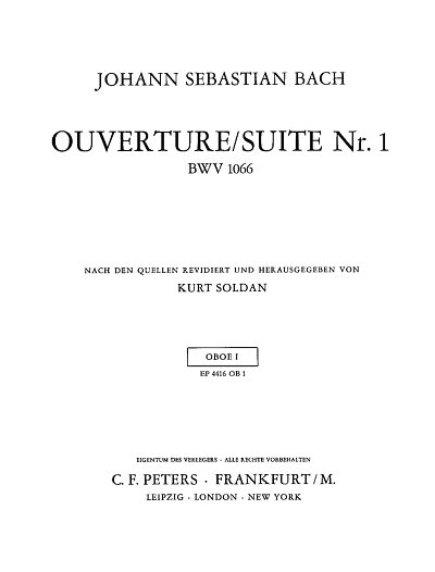 J.S. Bach: Suite (Ouvertuere) Nr. 1 C-Dur BWV 106, Baro (Ob1