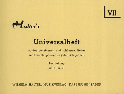 O. Heinl: Halters Universalheft VII (St4C)