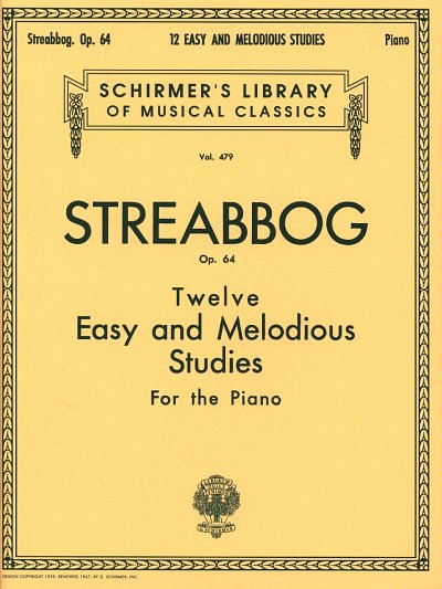 L. Streabbog: 12 Easy and Melodious Studies, Op. 64 (G, Klav