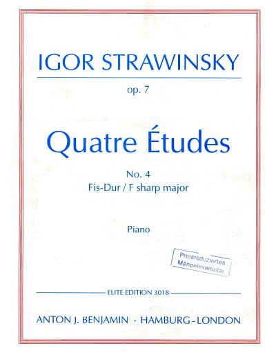 I. Strawinsky: Vier Etüden op. 7/4 , Klav