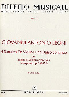 Leoni Giovanni Antonio: 4 Sonaten für Violine und Bc