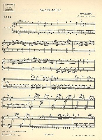 W.A. Mozart: Sonate N 14 Piano K 545, Klav
