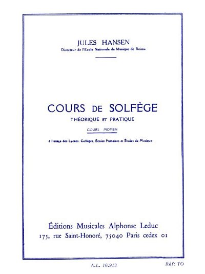 Solfege Theorique et Pratique Cours Moyen (Bu)