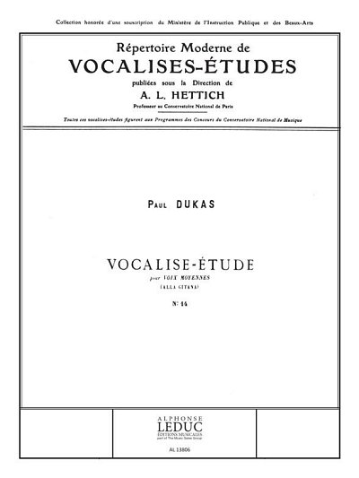 P. Dukas: Vocalise Etudes N0014 (Bu)