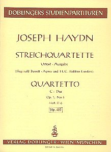 J. Haydn: Quartett C-Dur Op 1/6 Hob 3:6