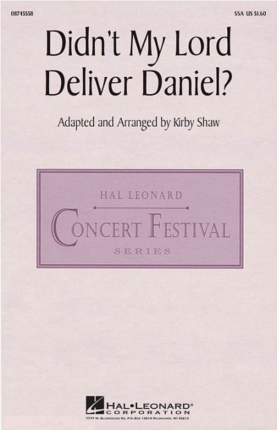 Didn't My Lord Deliver Daniel?, FchKlav (Chpa)