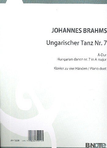 J. Brahms et al.: Ungarischer Tanz Nr 7 A-Dur für Klavier zu vier Händen