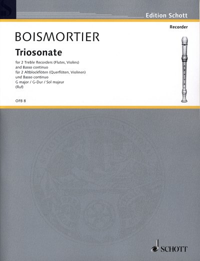 J.B. de Boismortier: Triosonate G-Dur Originalmusik Fuer Blo