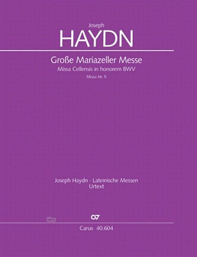 J. Haydn: Missa Cellensis in honorem B, 4GesGchOrchO (Part.)