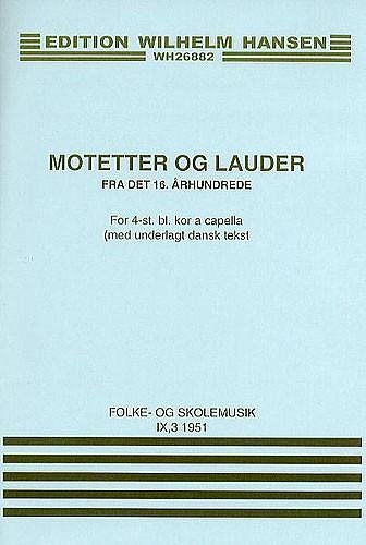 Motets From The 16th Century (Motetter Og Lauder), GchKlav