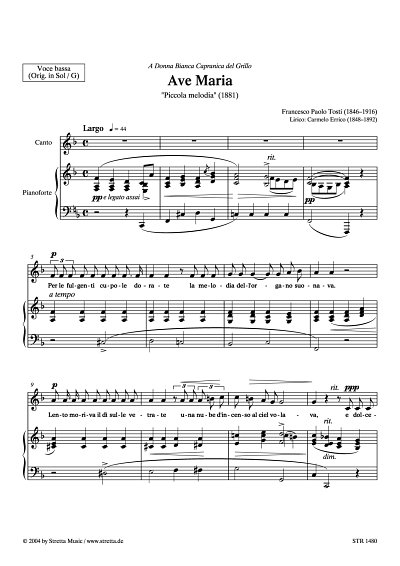 DL: F.P. Tosti: Ave Maria Piccola melodia