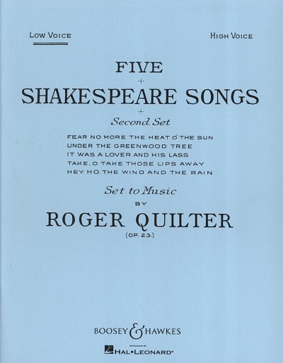 R. Quilter: 5 Shakespeare Songs op. 23, GesTiKlav (Bu)