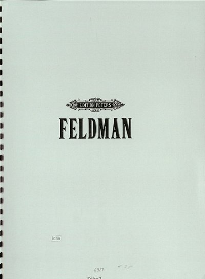 M. Feldman: Journey To End