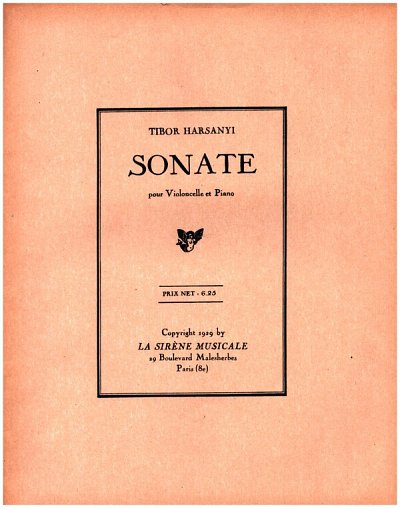 Sonate Violoncelle-Piano  (Part.)