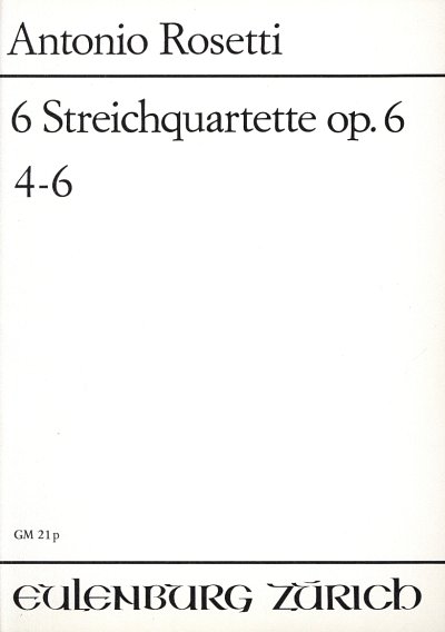 A. Rosetti: Streichquartette 4-6 Murray D12-1, 2VlVaVc (Stp)
