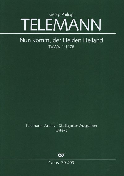 G.P. Telemann: Nun komm, der Heiden Hei, 4GesGchOrch (Part.)