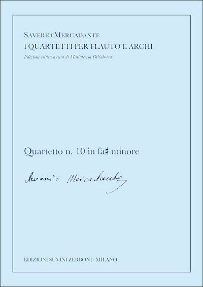 S. Mercadante: Quartetto n. 10 in fa# minore (Pa+St)