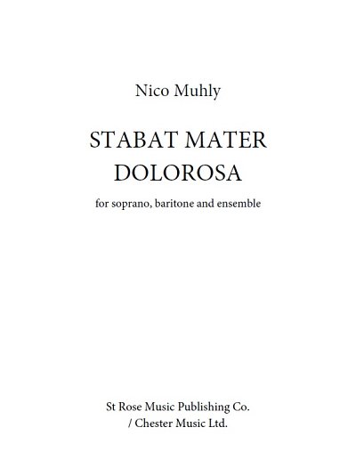 N. Muhly: Stabat Mater Dolorosa (Part.)