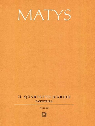 Matys, Jirí: String quartet No. 2