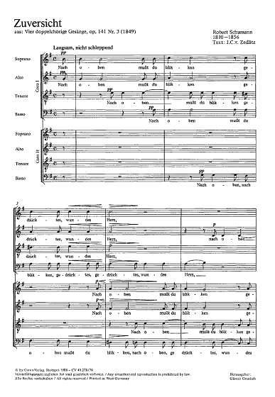 R. Schumann: Zuversicht G-Dur op. 141, 3 (1849)