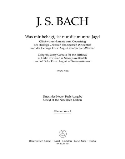 J.S. Bach: Was mir behagt, ist nur die , 4GesGchOrcBc (HARM)