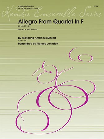 W.A. Mozart: Allegro From Quartet In F (K. 168, Mvt. (Pa+St)
