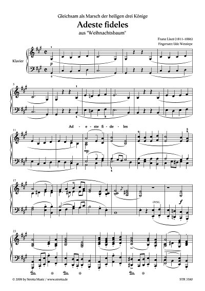DL: F. Liszt: Adeste fideles Gleichsam als Marsch der heilig