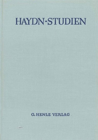 Haydn-Studien Einbanddecke 8