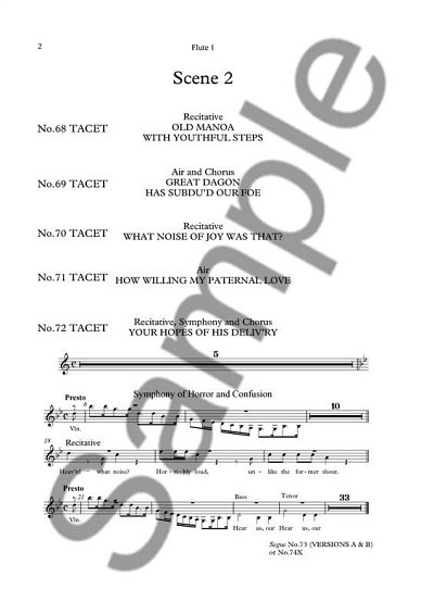 G.F. Händel: Samson (Flute Parts) (Chpa)