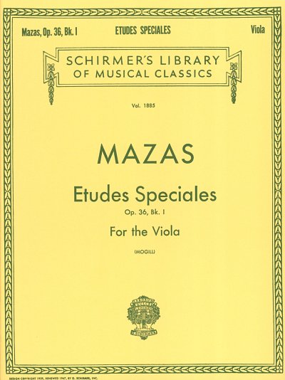 J.F. Mazas: Etudes speciales op.36 vol.1, Va