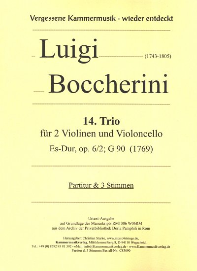L. Boccherini: Trio Nr. 14 Es-Dur op. 6/2 G 9, 2VlVc (Pa+St)