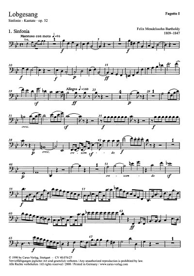 F. Mendelssohn Bartholdy: Lobgesang B-Dur Op 52 (Sinfonie 2)