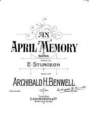 DL: A.H.B.E. Sturgeon: An April Memory, GesKlav
