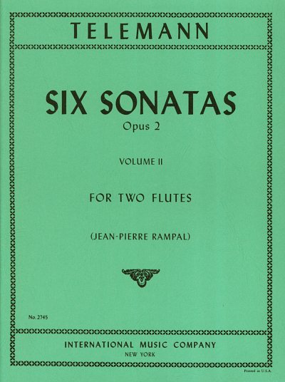 G.P. Telemann: Sonate Op. 2 Vol. 2 (Rampal), 2Fl (Sppa)
