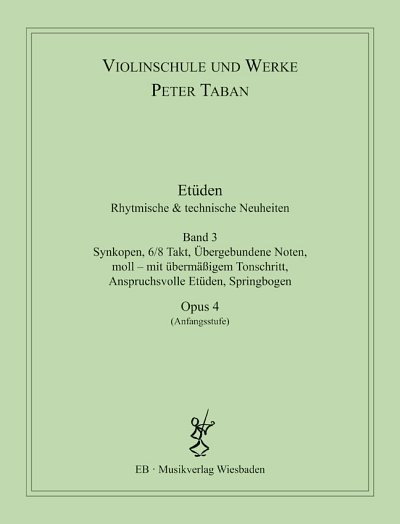 P. Taban: Etueden Opus 4 Band 3, Violine