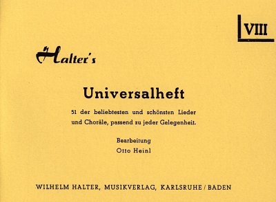 O. Heinl: Halters Universalheft VIII (St5C)