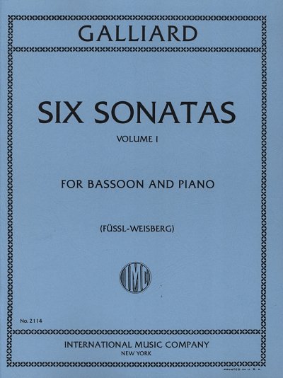 J.E. Galliard: 6 Sonatas 1, FagKlav (KlavpaSt)