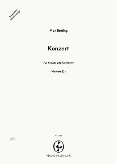 M. Butting: Konzert für Klavier und Orchester op, 2Klav (KA)