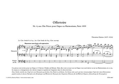 DL: T. Dubois: Offertoire, Org/Hrm