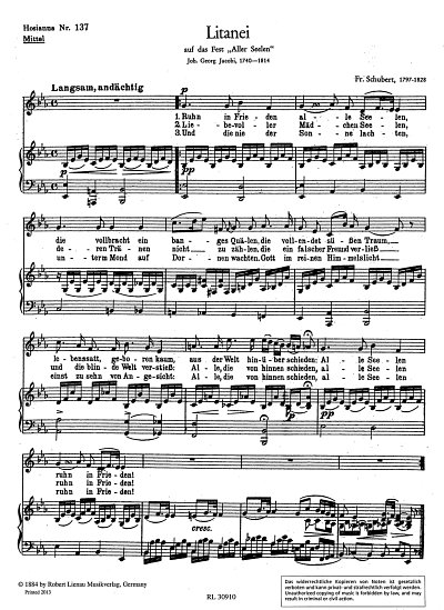 F. Schubert: Litanei: Ruh_n in Frieden alle Seelen 137/8