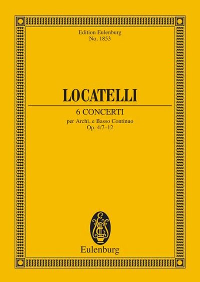 DL: P.A. Locatelli: 6 Concerti, StrBc (Stp)