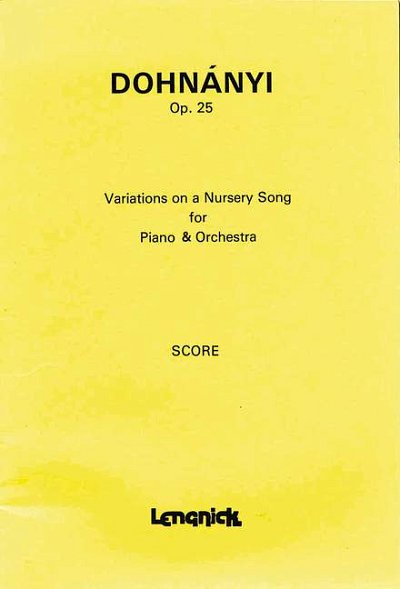 D.E. von: Variationen über ein Kinderlied op, KlavOrch (Stp)