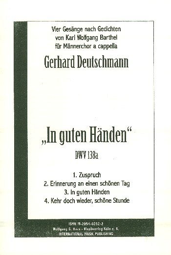 G. Deutschmann: In Guten Haenden Dwv 138a