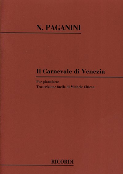 N. Paganini: Il Carnevale Di Venezia, Klav