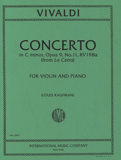 A. Vivaldi: Violin Concerto C Minor Op.9/, VlKlav (KlavpaSt)