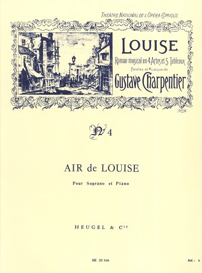 G. Charpentier: Air de Louise No.4, GesSKlav (Part.)
