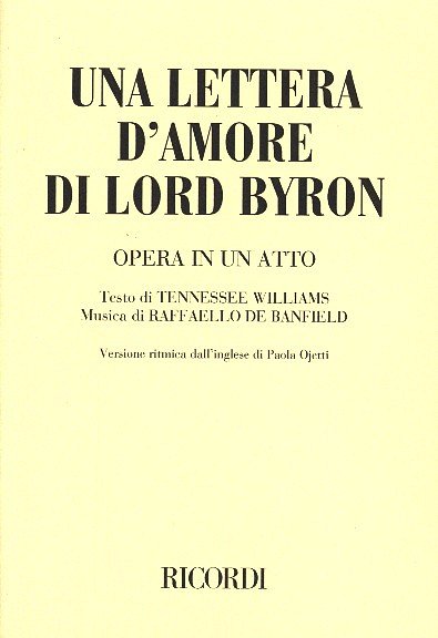 R. De Banfield: Una lettera d'amore di Lord Byron